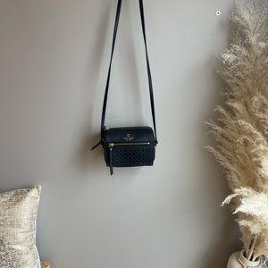 Kate Spade Black & gold cross body bag